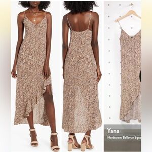 One clothing leopard print ruffle dress M